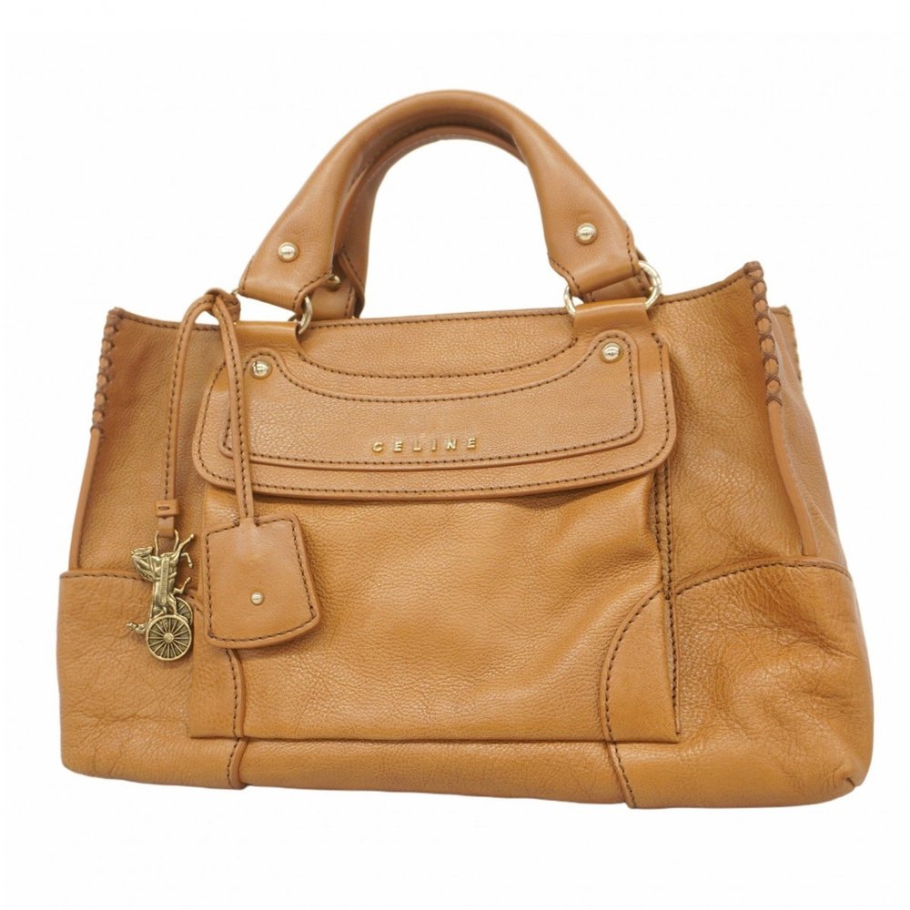 Celine Boogie Bag Tan Leather Top-Handle Satchel